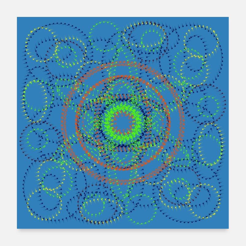 Celestial Geometric Abstract Design Poster 24" x 24" (60x60 cm)