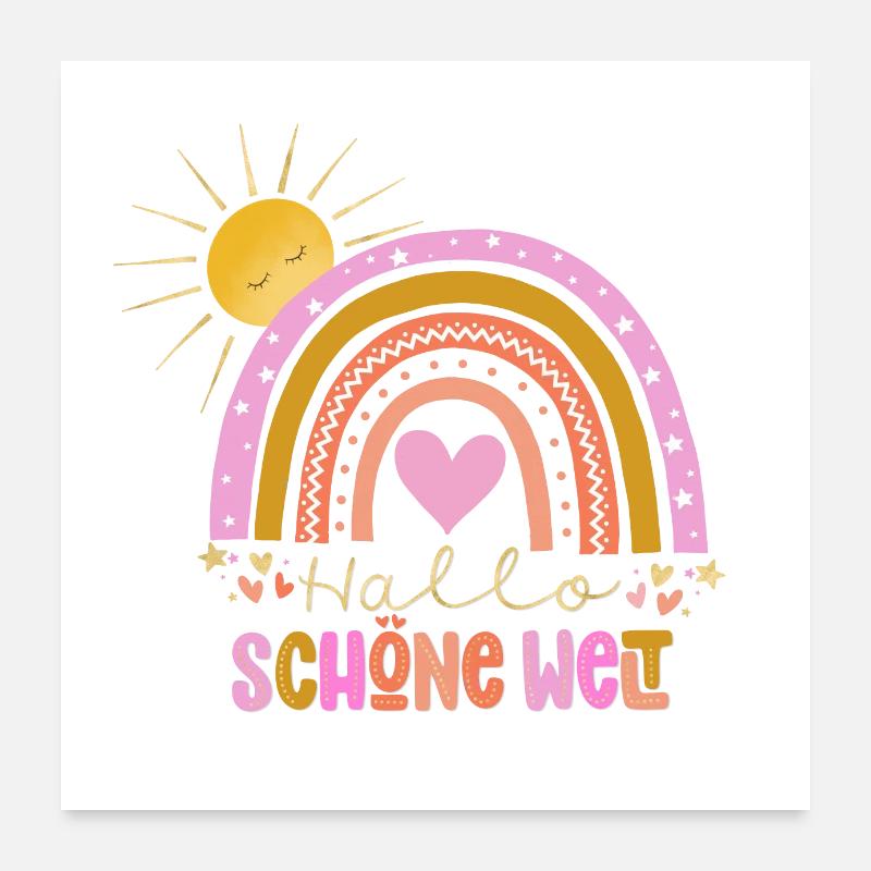 Hallo Welt Poster 60x60 cm
