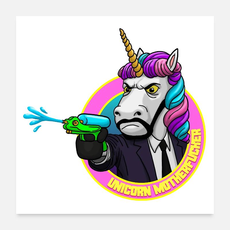 Einhorn Motherf@cker Poster 60x60 cm