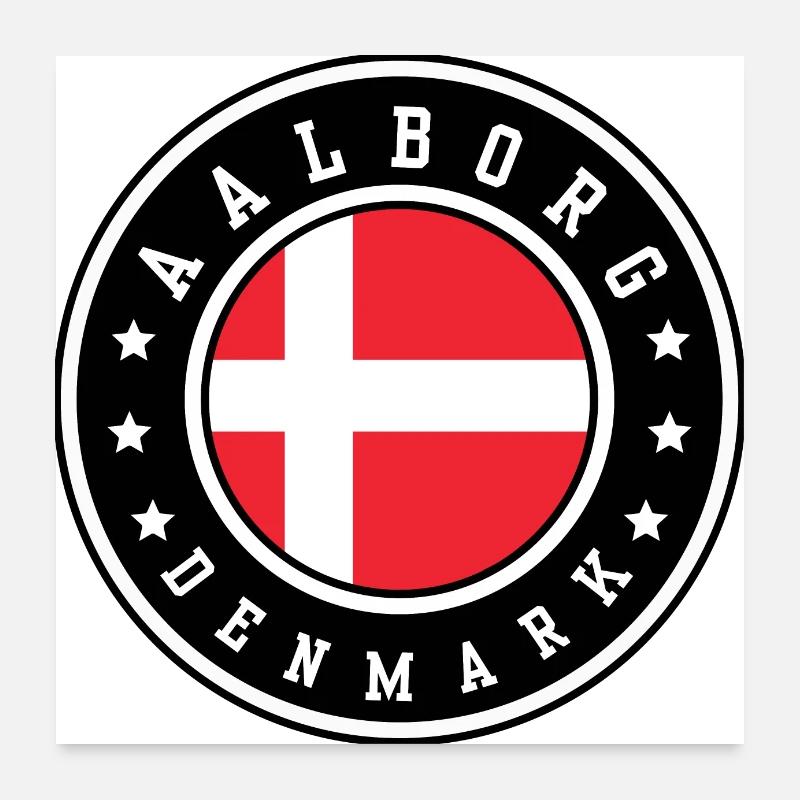 Aalborg, Danemark Poster 60 x 60 cm