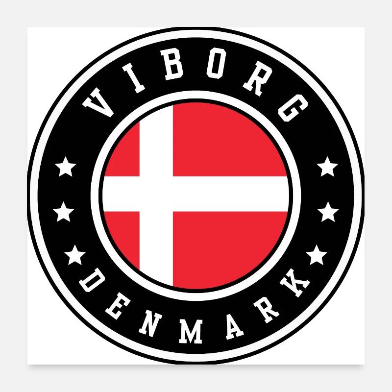 Viborg, Danemark Poster 60 x 60 cm