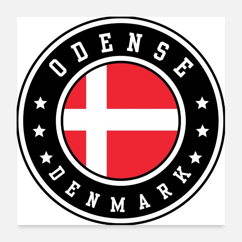 Odense, Dänemark Poster 60x60 cm