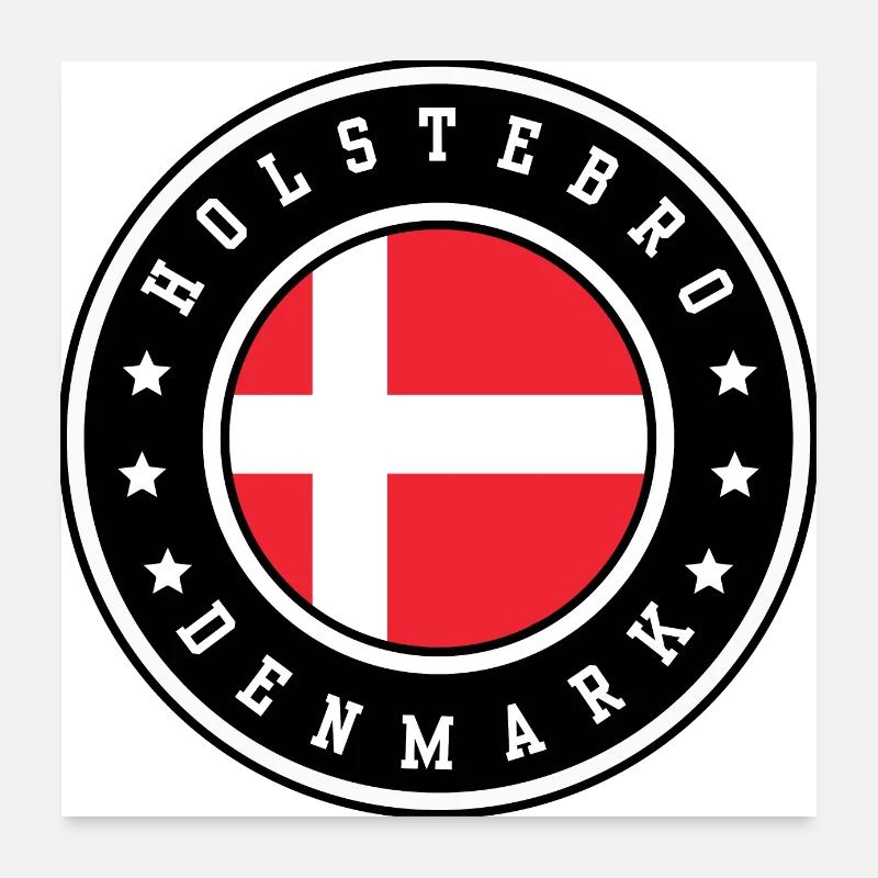 Holstebro, Dänemark Poster 60x60 cm