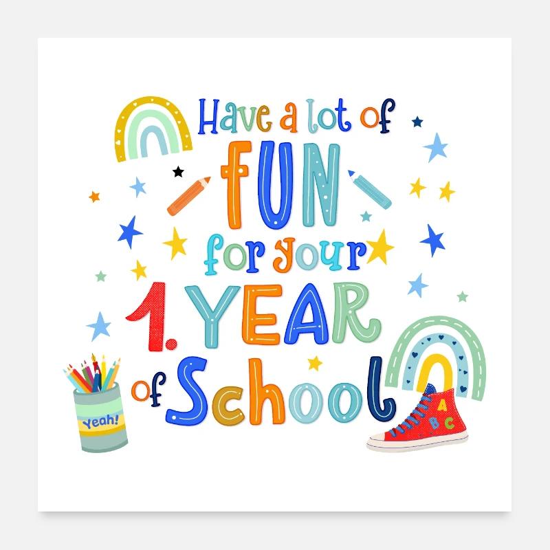 School, First Grade Poster 24" x 24" (60x60 cm)