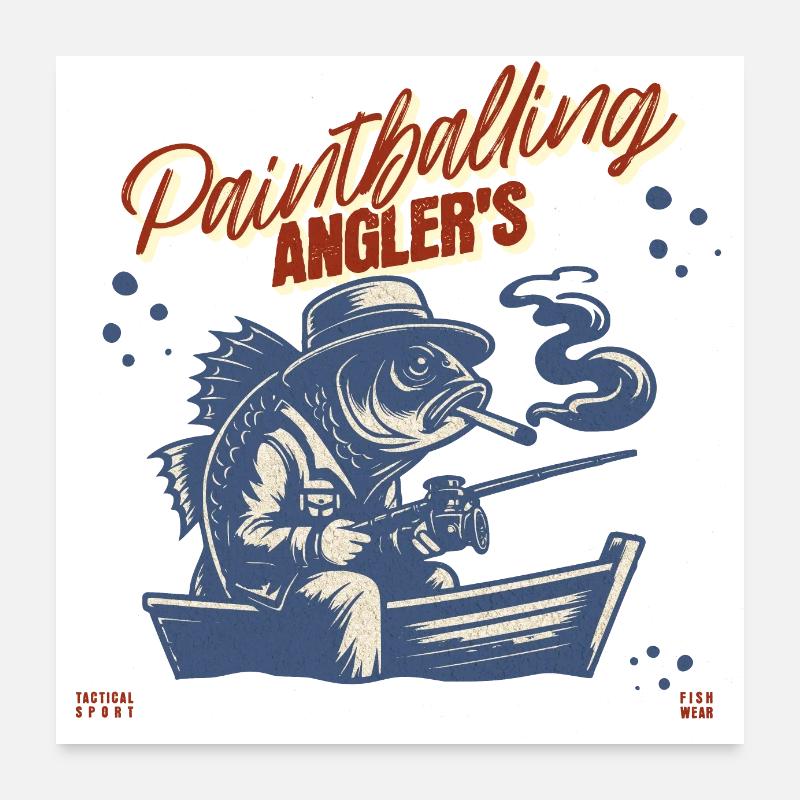 Paintball, Angler, Jagd Poster 60x60 cm
