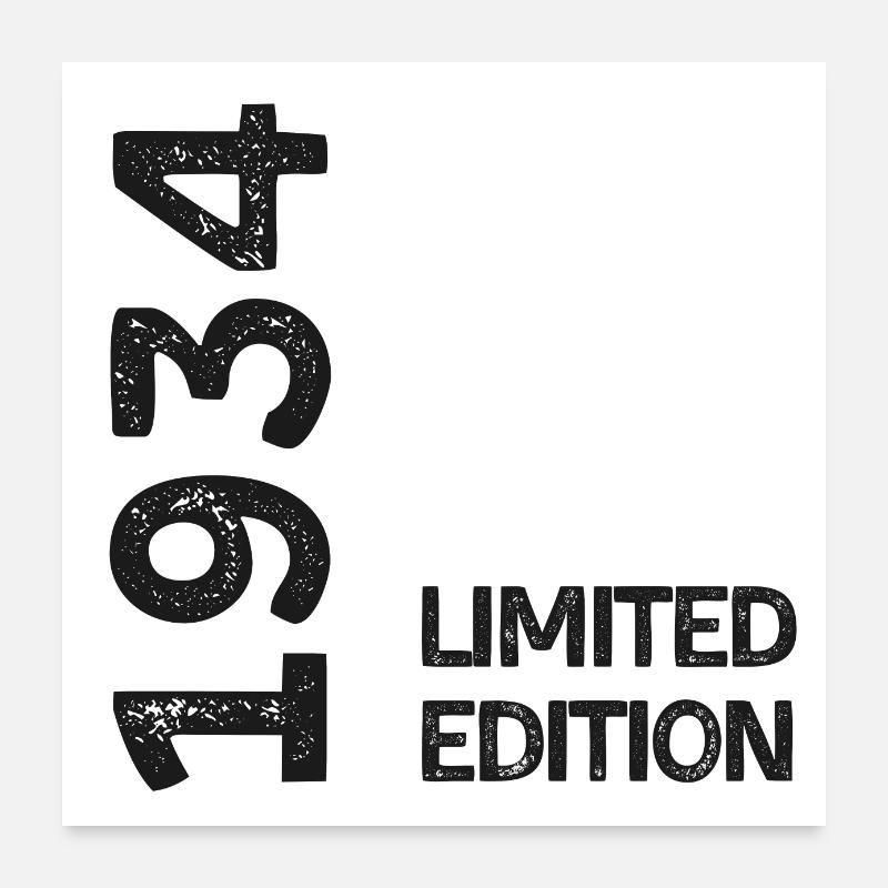 Limitierte Auflage von 1934 Poster 60x60 cm