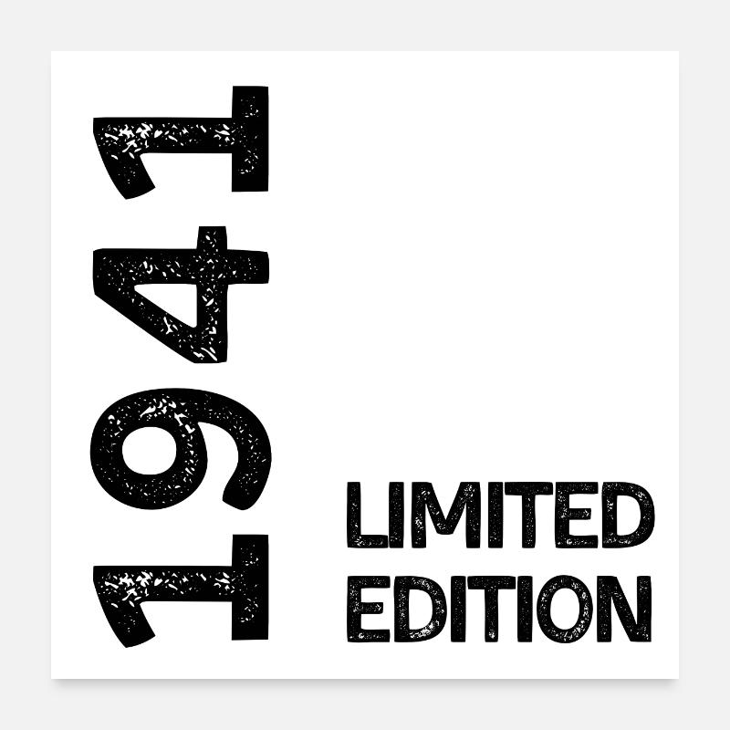 1941 Limitierte Auflage Poster 60x60 cm