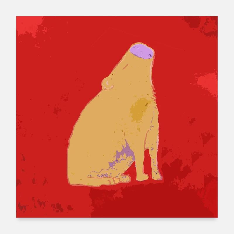 Vibing Capybara Poster 24" x 24" (60x60 cm)