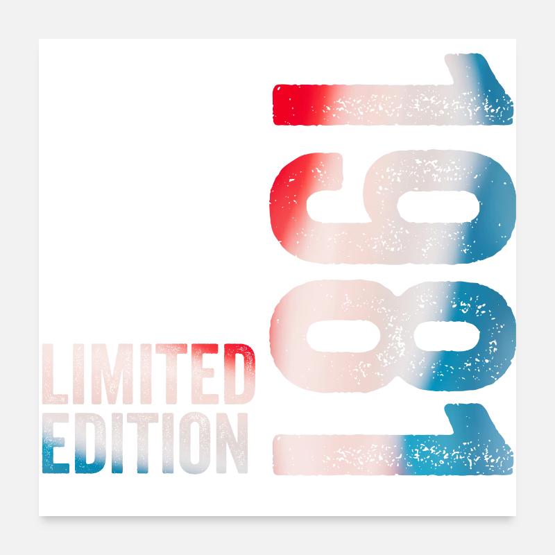 Cadeau d’anniversaire 1981 Édition limitée 1981 Poster 60 x 60 cm