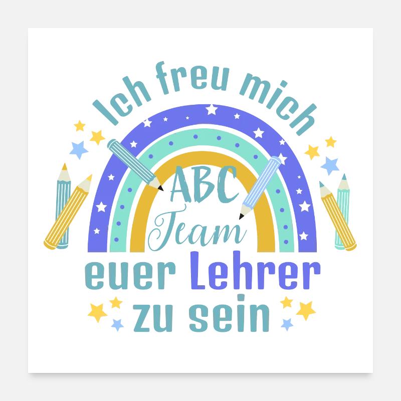 Enseignant Poster 60 x 60 cm