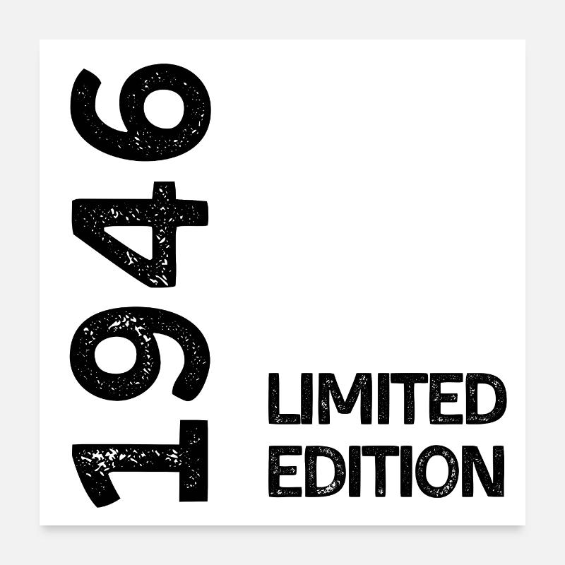1946 limited edition Poster 60 x 60 cm