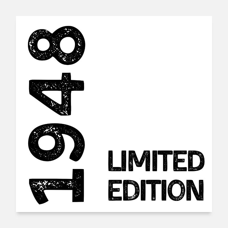 1948 limited edition Poster 60 x 60 cm