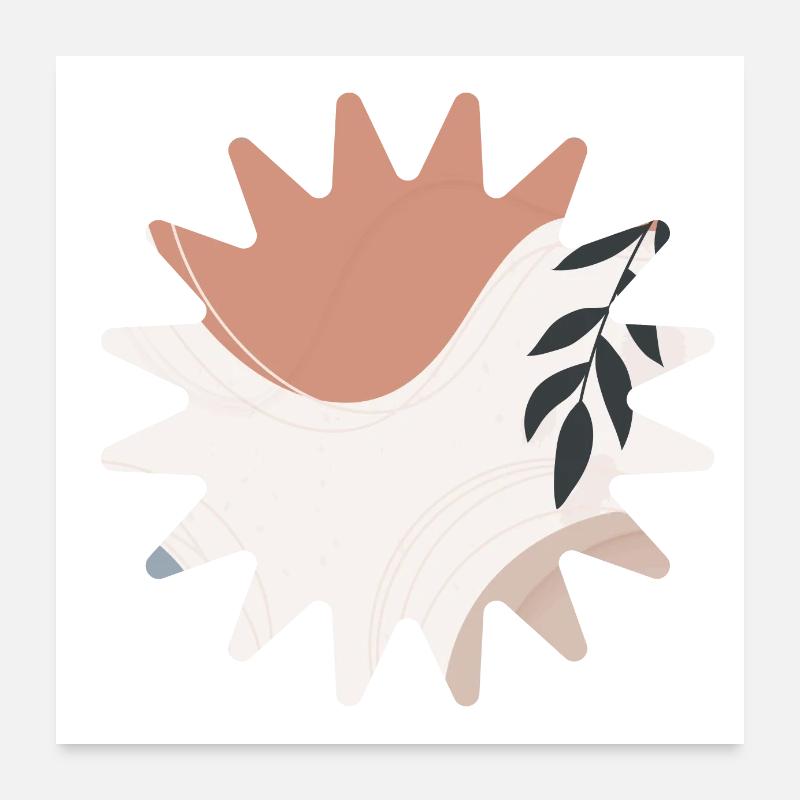 Motif minimaliste dans les tons de beige Poster 60 x 60 cm
