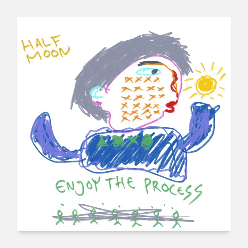 Enjoy the process Poster 24" x 24" (60x60 cm)