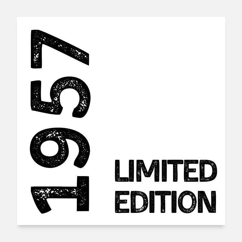 1957 limited edition - Poster 60 x 60 cm - blanc