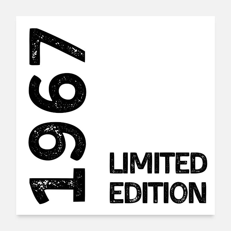 Limitierte Auflage von 1967 Poster 60x60 cm