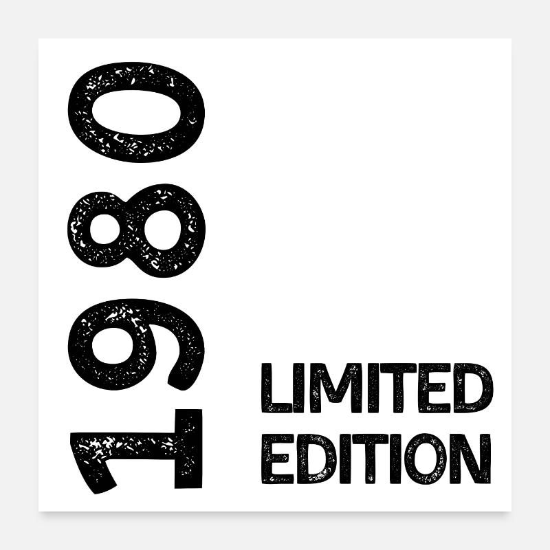 1980 limited edition Poster 60 x 60 cm