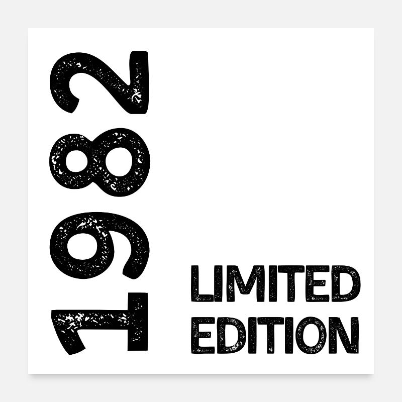Limitierte Auflage 1982 Poster 60x60 cm