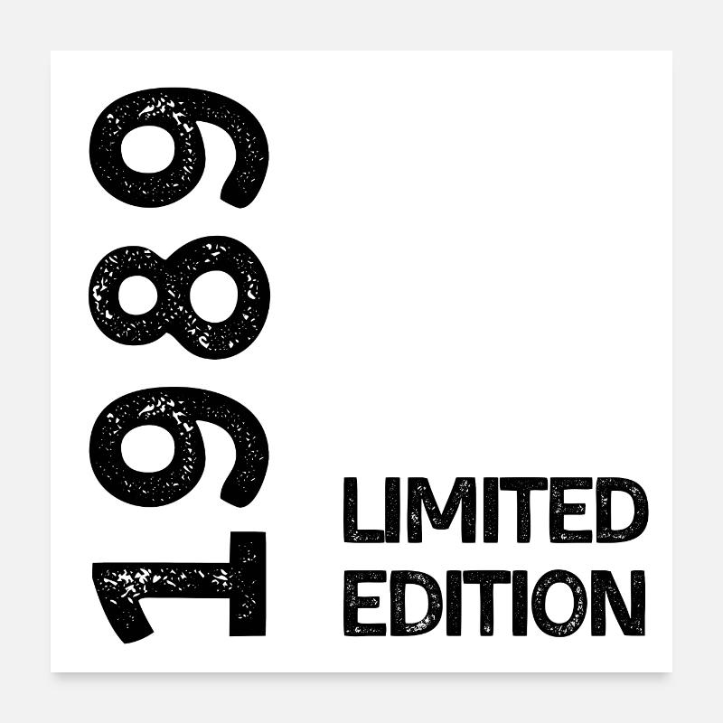1989 Limitierte Auflage Poster 60x60 cm
