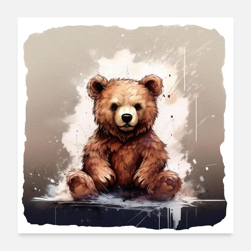 Brown Teddy Bear Poster 24" x 24" (60x60 cm)