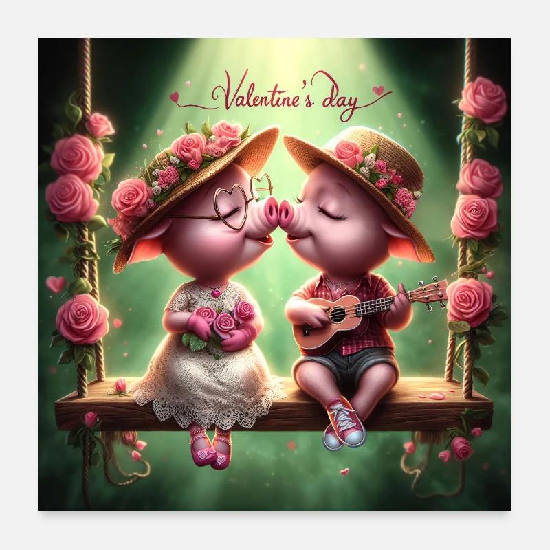 Valentinstag Poster 60x60 cm