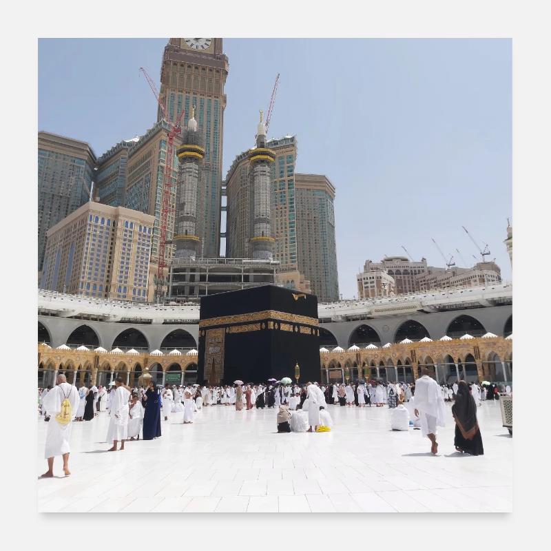 Makkah al mukarramah - Poster 60 x 60 cm - blanc