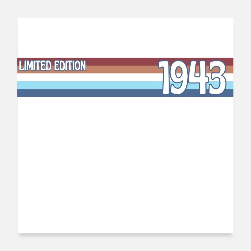 Retro 1943 Limitierte Auflage Poster 60x60 cm