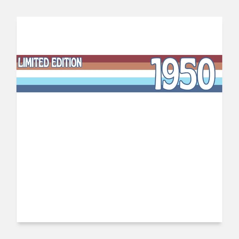 rétro 1950 limited edition Poster 60 x 60 cm