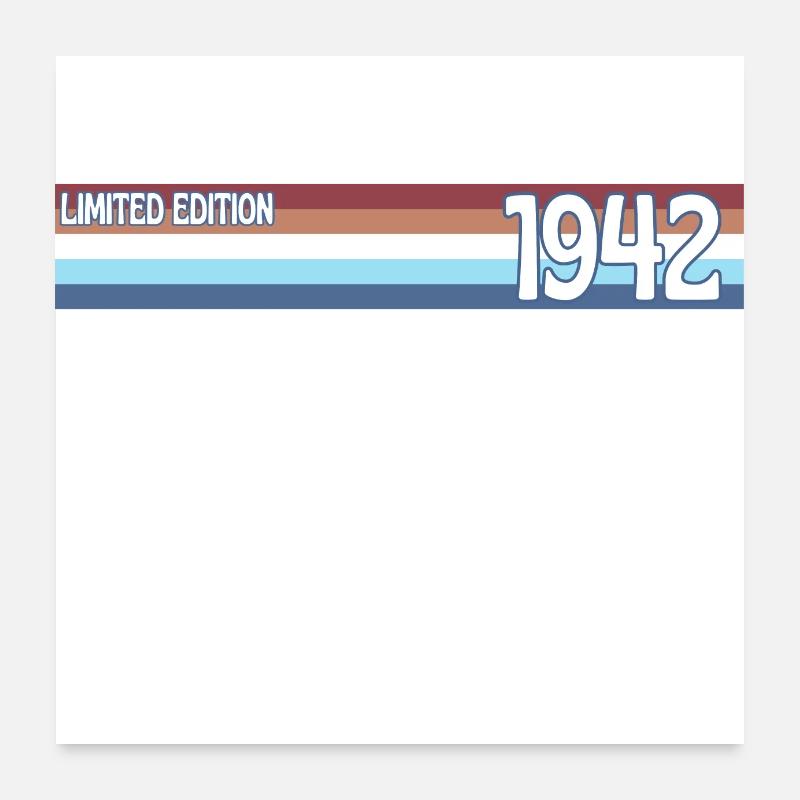 rétro 1942 limited edition Poster 60 x 60 cm