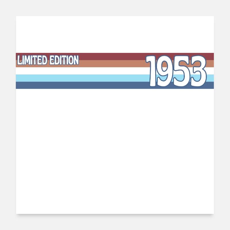 Retro 1953 Limitierte Auflage Poster 60x60 cm