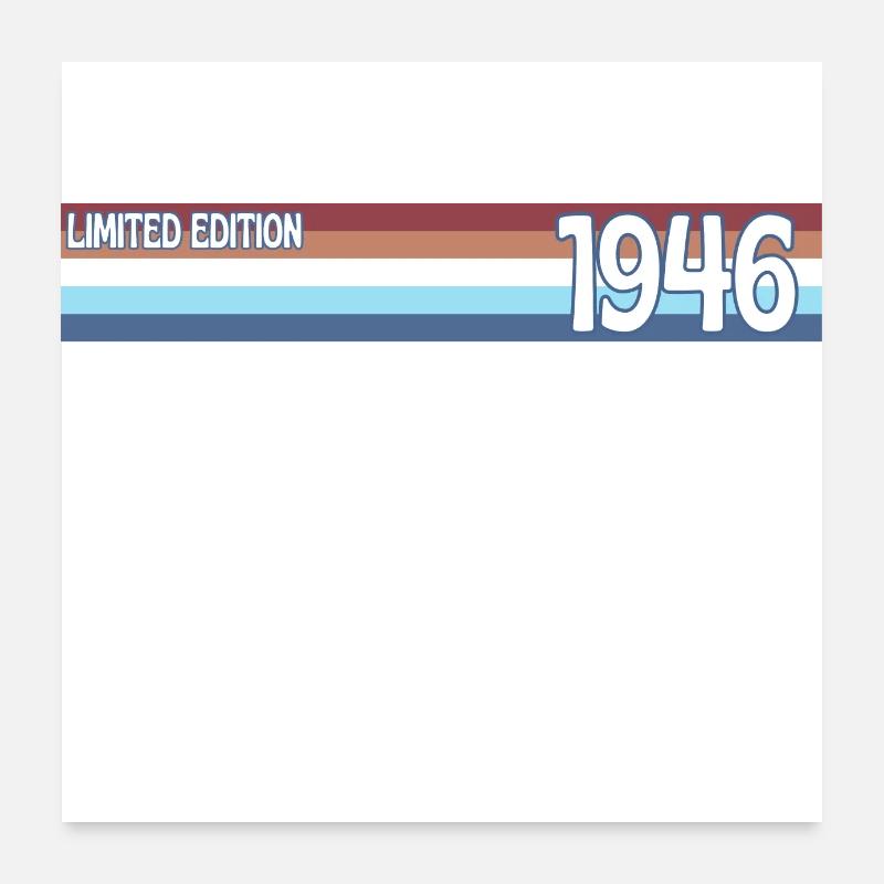 rétro 1946 limited edition Poster 60 x 60 cm