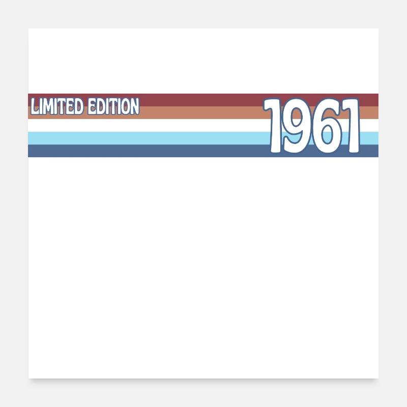 rétro 1961 limited edition Poster 60 x 60 cm
