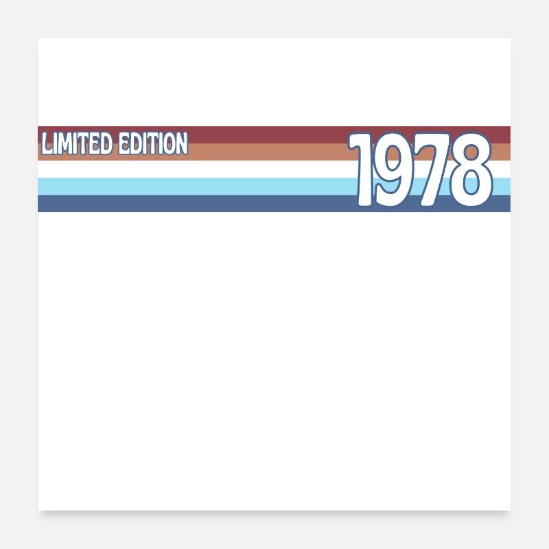 rétro 1978 limited edition Poster 60 x 60 cm