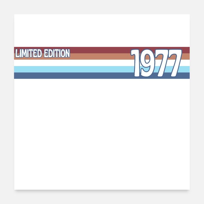 rétro 1977 limited edition Poster 60 x 60 cm
