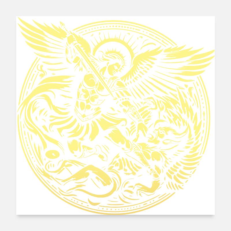 Erzengel Heiliger Religion Gott Engel Glaube Michael Poster 60x60 cm