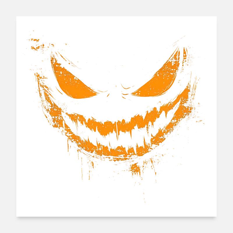 rire citrouille effrayant halloween Poster 60 x 60 cm