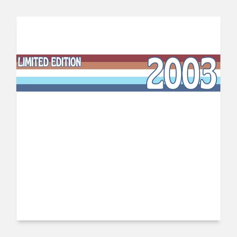 Retro 2003 Limitierte Auflage Poster 60x60 cm