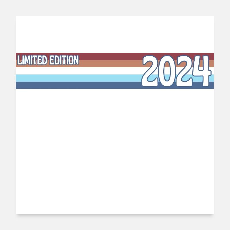 Retro 2024 Limitierte Auflage Poster 60x60 cm