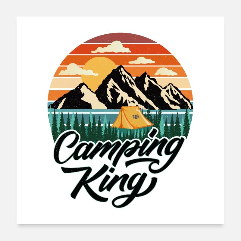 Camping King Poster 60 x 60 cm
