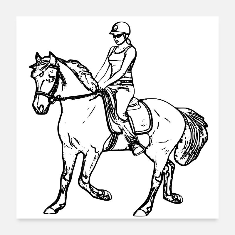 Cheval Poster 60 x 60 cm