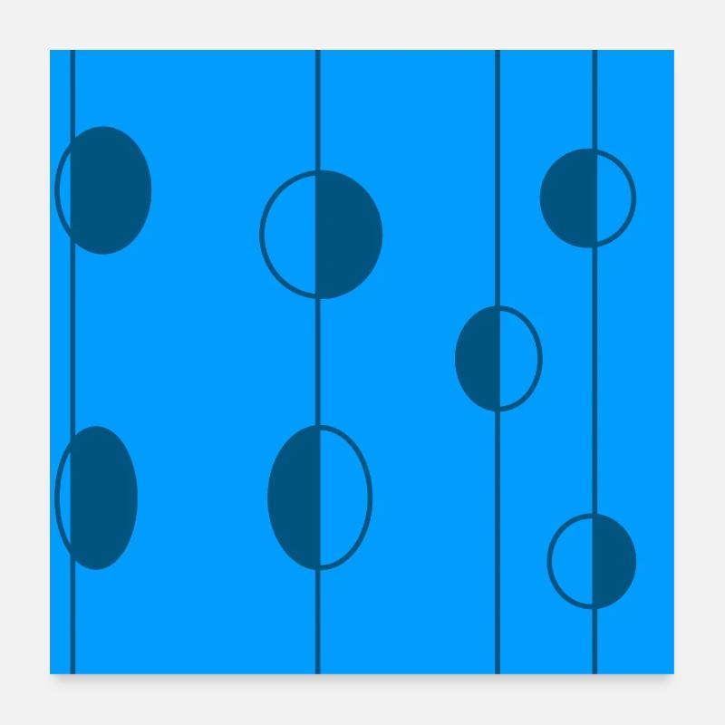 Blaue Planeten ausgerichtet Poster 60x60 cm