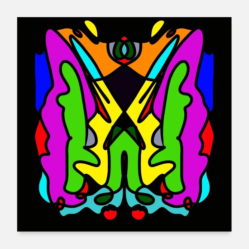 Farbenfrohes abstraktes Design Poster 60x60 cm