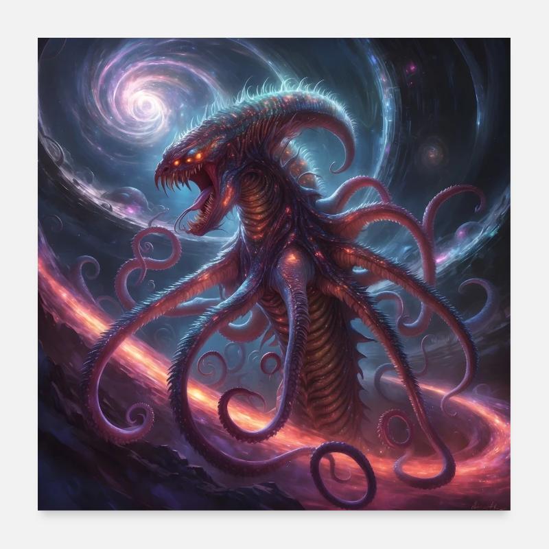 Créature quantique Poster 60 x 60 cm