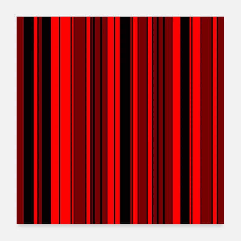 Bandes verticales de différentes nuances de rouge Poster 60 x 60 cm