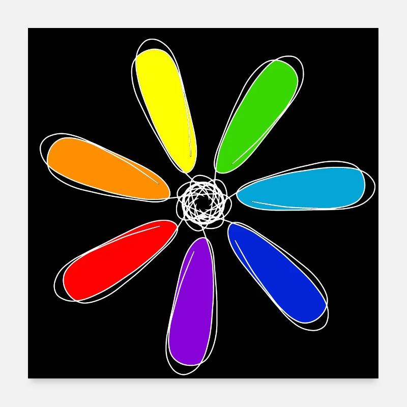 Rainbow Star Poster 24" x 24" (60x60 cm)
