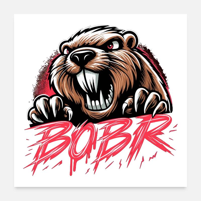 Bobr Biber polnisch Polen Geschenk Poster 60x60 cm
