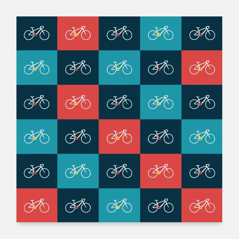 Motif de vélo vibrant Artwork Poster 60 x 60 cm