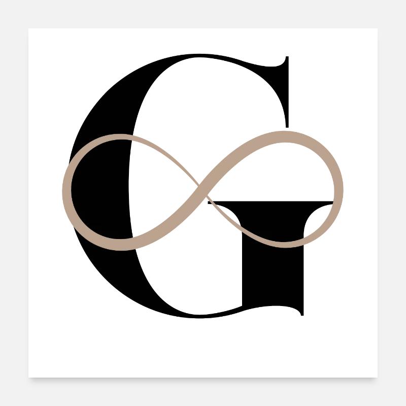 Infinite letter g Poster 24" x 24" (60x60 cm)