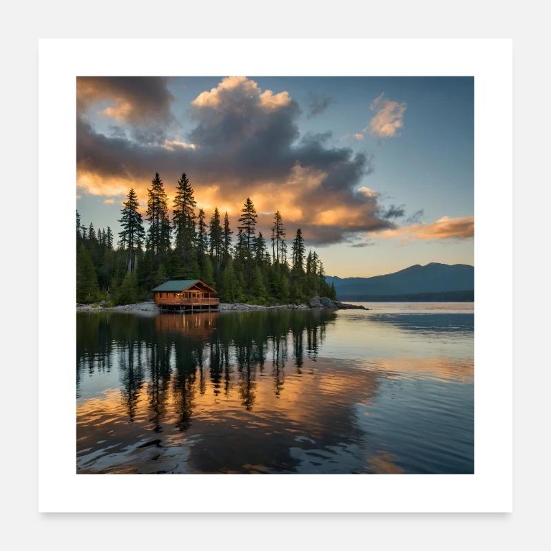 Bear Lake Lodge Poster 24" x 24" (60x60 cm)