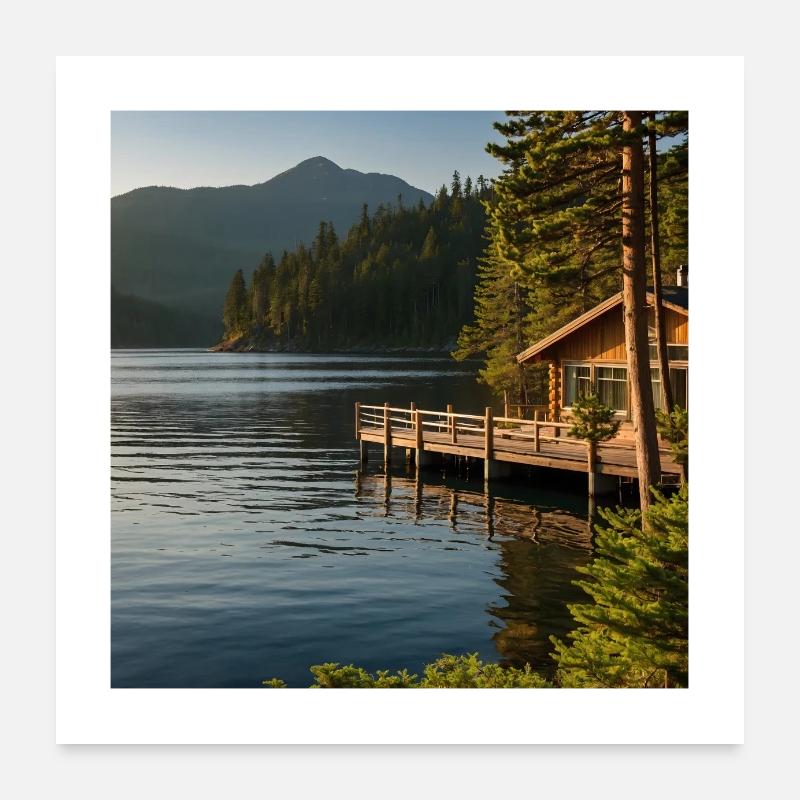 Moose Lake Lodge Poster 60 x 60 cm